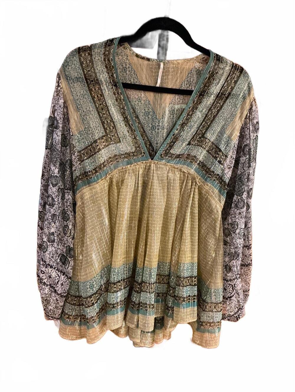 #FP144 Free People Aaliyah Printed Tunic, Size XS